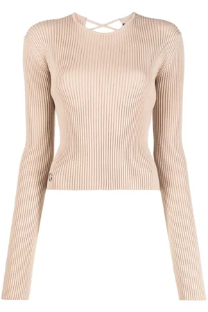 Philipp Plein Lace-up detail knitted top