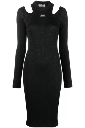 VERSACE Cut-out knitted dress