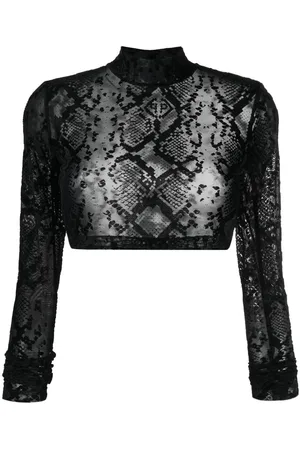Philipp Plein Geometric-print cropped top