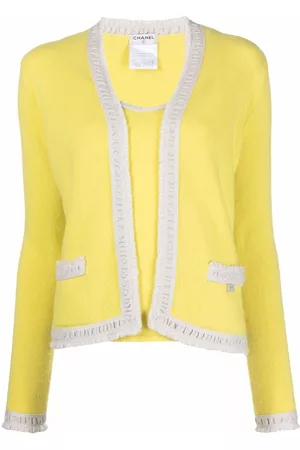 CHANEL 2003 layered knitted cashmere cardigan