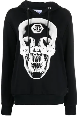 Philipp Plein Skull-print cotton hoodie
