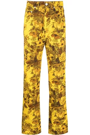 Kwaidan Editions Printed-floral straight-leg jeans