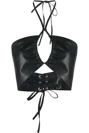 Manokhi Alba leather bustier top