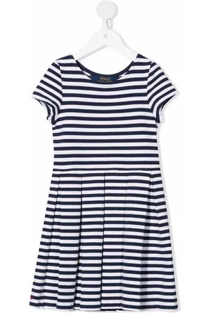 Ralph Lauren Striped pleated-skirt dress