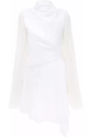 J.W.Anderson Sheer-sleeve asymmetric dress