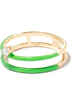 PERSÉE 18kt yellow enamel and diamond ring