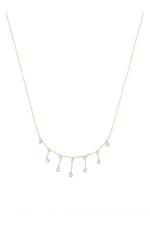 PERSÉE 18kt yellow Bohème diamond drop necklace