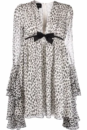 Giambattista Valli Dalmatian-print silk dress