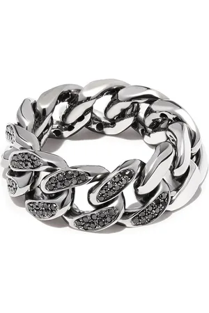 Shay 18kt white gold diamond link ring