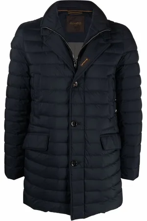 MOORER Notched collar padded jacket