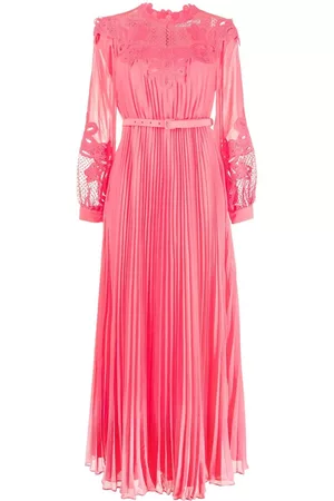 Self-Portrait Lace-panel maxi dress