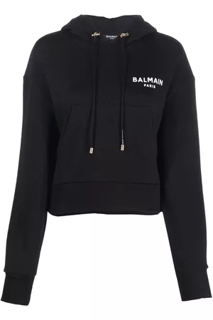 Balmain Logo print drawstring hoodie