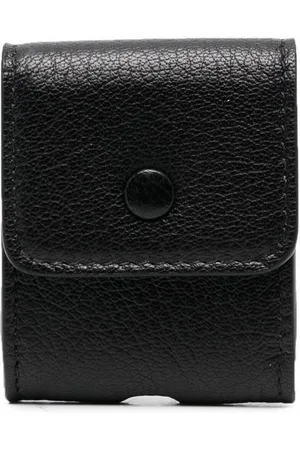 Maison Margiela Pebbled-texture press-stud wallet