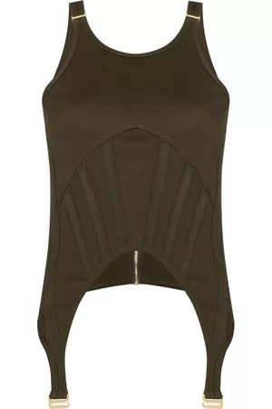 DION LEE Corset-panel vest top