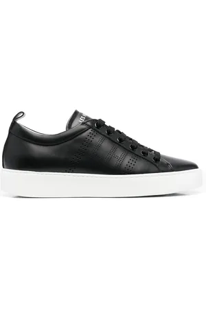 Les Hommes Perforated-logo detail sneakers