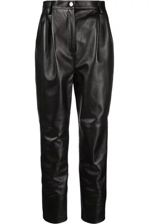 MAGDA BUTRYM High-waisted tapered leather trousers
