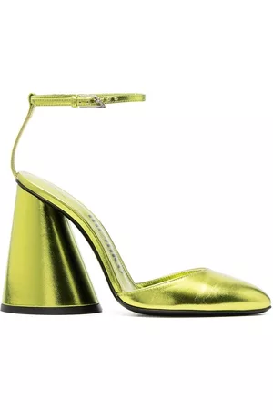 The Attico Luz metallic 120mm leather pumps