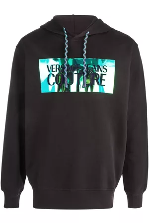 VERSACE Logo-print drawstring hoodie