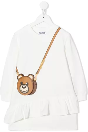 Moschino Crossbody-bag-print ruffled dress