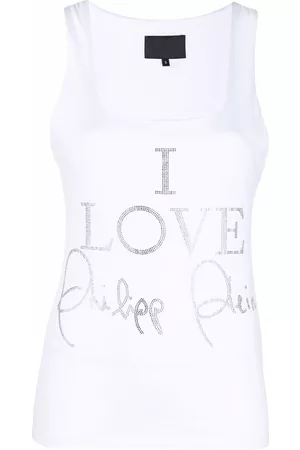 Philipp Plein Crystal-embellished tank top