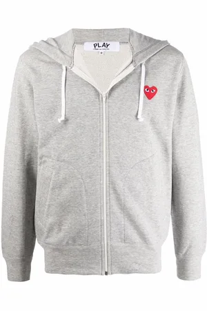 Comme des Garçons Logo-patch zip-up hoodie