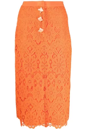 Self-Portrait Lace pencil skirt