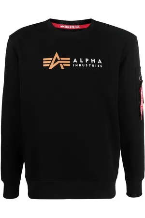Alpha Industries Logo-print crew neck sweatshirt