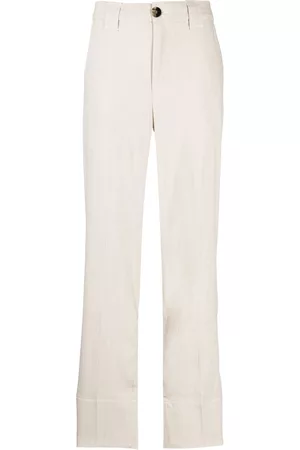 Ganni High-waisted straight-leg trousers