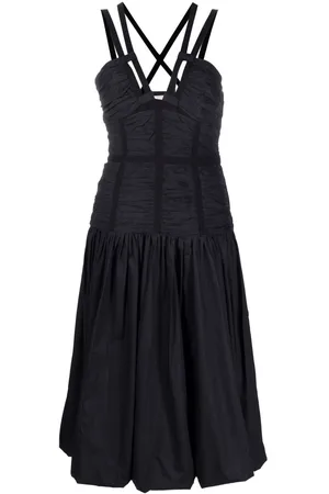 ULLA JOHNSON Strap-detail V-neck dress