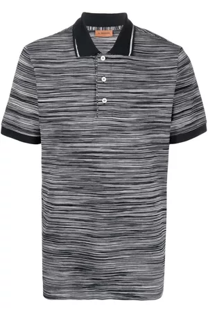 Missoni Horizontal-stripe knitted polo shirt