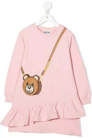 Moschino Crossbody-bag-print ruffled dress