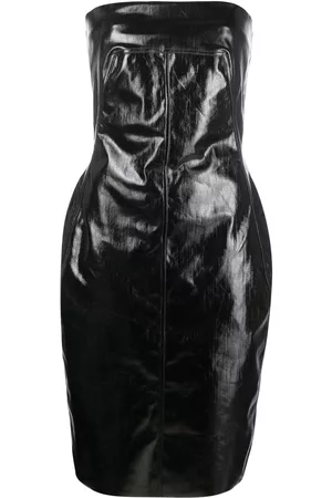 Rick Owens Square-neck strapless dress