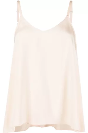 MAX & MOI Loose-fit strappy silk top