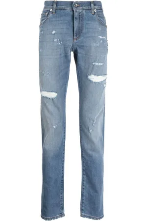 Dolce & Gabbana Logo-plaque distressed jeans