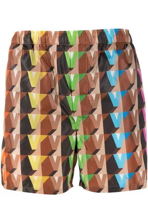 VALENTINO GARAVANI Logo print swim shorts