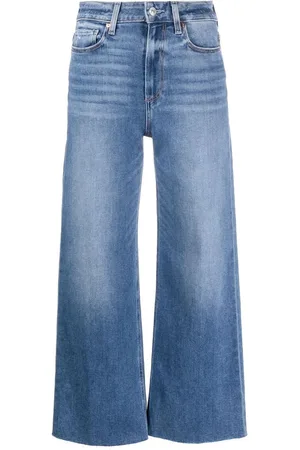 Paige Anessa cropped wide-leg jeans