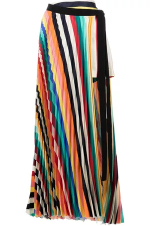 MONSE Stripe-print pleated skirt