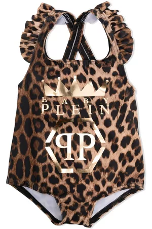 Philipp Plein Leopard-print logo swimsuit