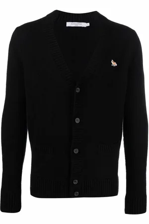 Maison Kitsuné Patch-detail wool cardigan