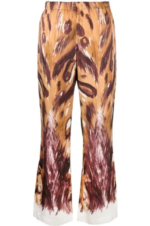 Marni Graphic-print flared trousers
