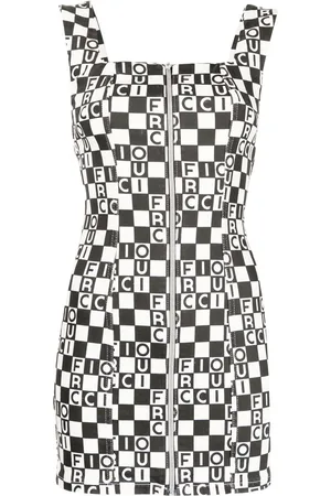 Fiorucci Logo-print checked dress