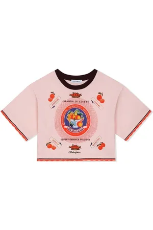 Dolce & Gabbana Orange-print cotton T-shirt