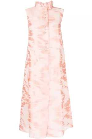 SHIATZY CHEN Brushed-print detail midi dress
