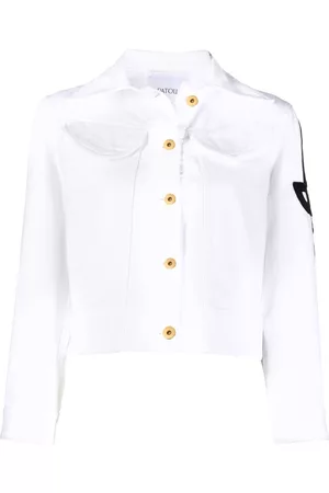 Patou Embroidered-logo detail denim jacket