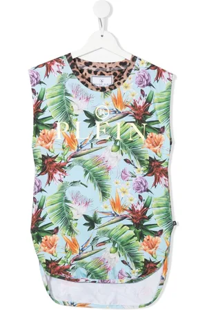 Philipp Plein Floral-print branded dress