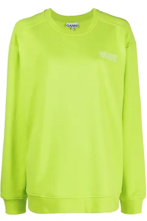 Ganni Logo-embroidered oversize sweatshirt