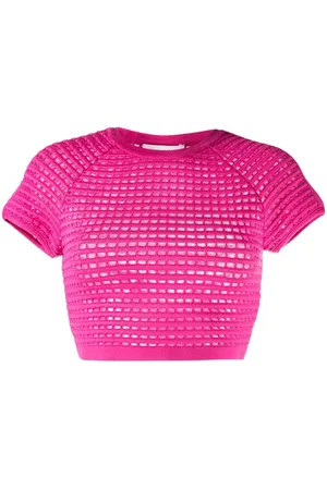 GENNY Open-knit short sleeve top
