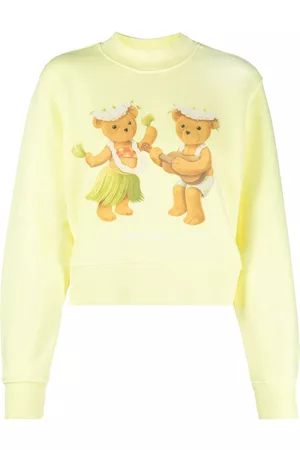 Palm Angels Teddy-print crew-neck sweatshirt