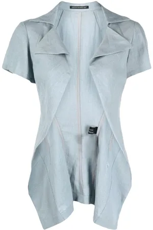 YOHJI YAMAMOTO Open-front linen jacket