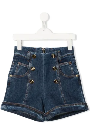 Balmain High-waisted denim shorts
